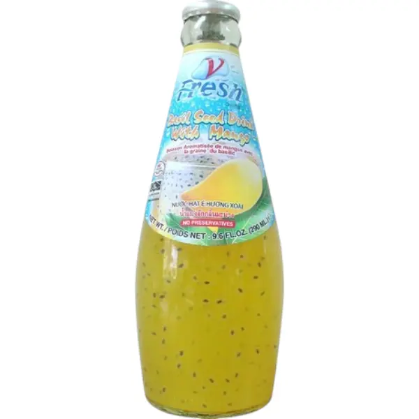 Boisson à la Mangue avec Graines de Basilic - 290 ML V-FRESH