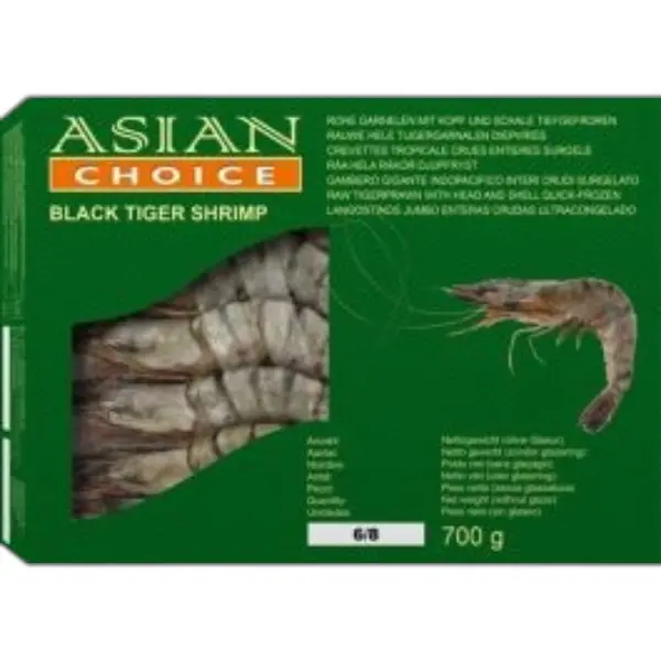 Crevettes Black Tiger Taille 6/8 - 1 KG ASIAN CHOICE