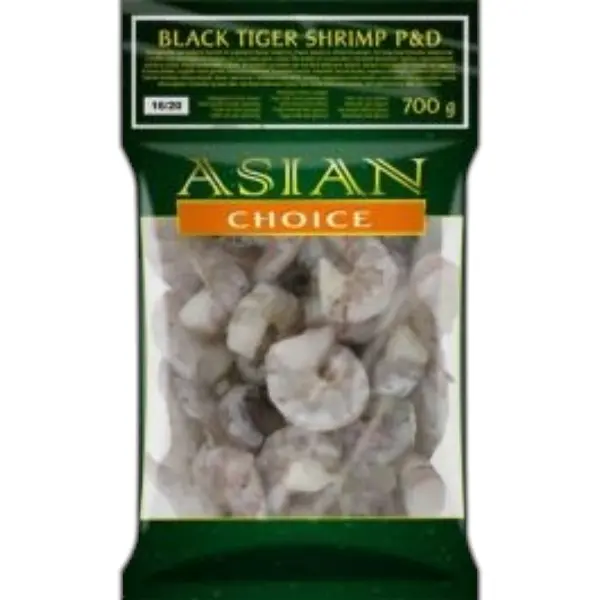 Crevettes Black Tiger Décortiquées et Déveinées 16/20 - 1 KG ASIAN CHOICE