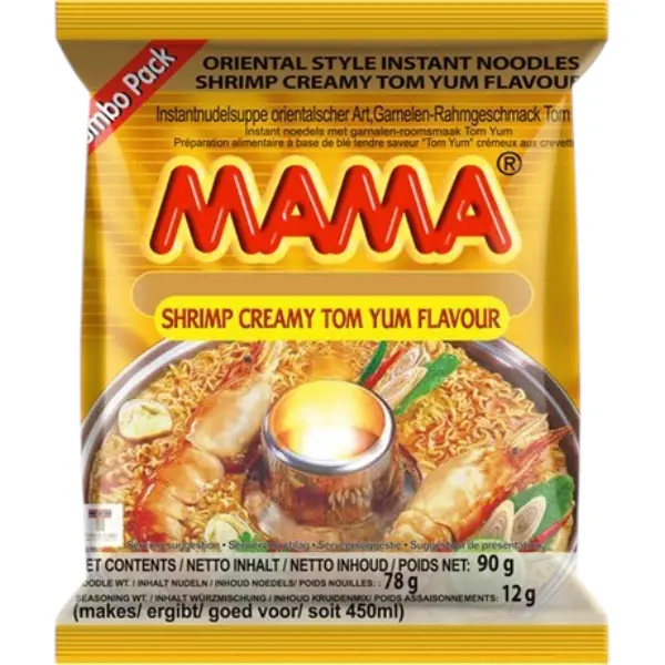 Nouilles aux Crevettes Crémeuses Jumbo - 90 GR MAMA