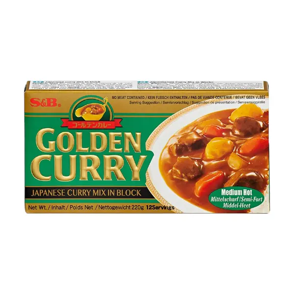 Golden Curry Moyennement Épicé - 220 GR S&B