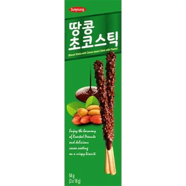 Bâtonnets Choco Cacahuète - 54 GR SUNYOUNG
