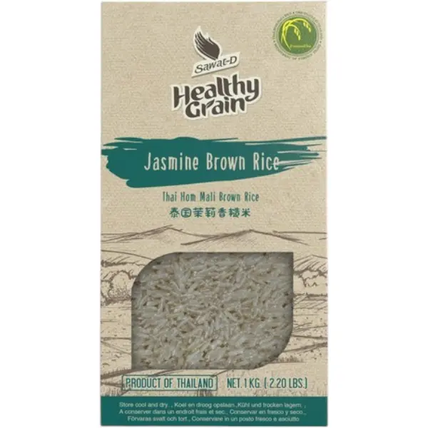 Riz Cargo Brun au Jasmin - 1 KG SAWAT