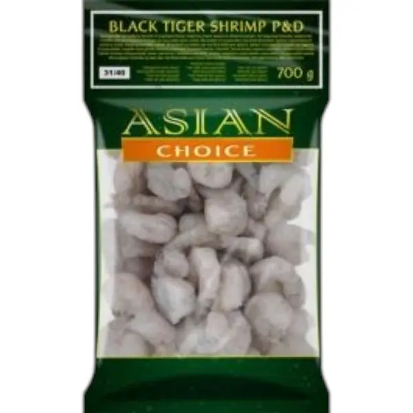 Crevettes Black Tiger Décortiquées et Déveinées 31/40 - 1 KG ASIAN CHOICE