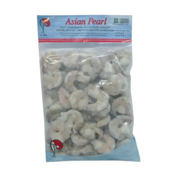 Crevettes Black Tiger Décortiquées et Déveinées 16/20 - 1 KG ASIAN PEARL
