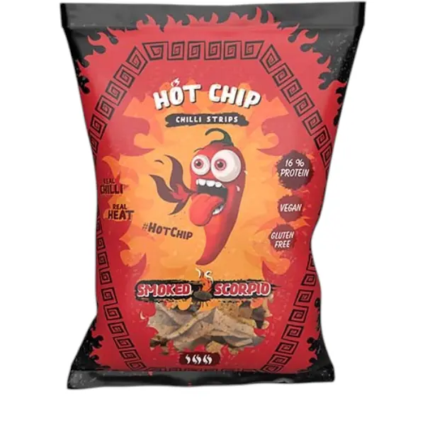 Lanières de piment Scorpion fumé - 80 GR HOT CHIP