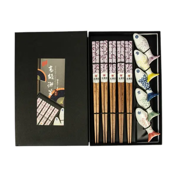 Set de Baguettes Fish - 5 Paires GOLDEN TURTLE