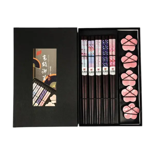 Set de Baguettes Pink Blossom - 5 Paires GOLDEN TURTLE