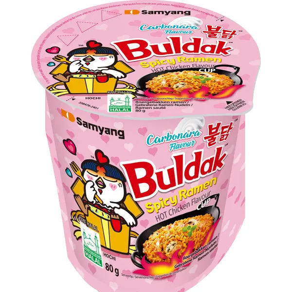 Nouilles Cup Poulet Carbonara Piquant - 80 GR SAM YANG
